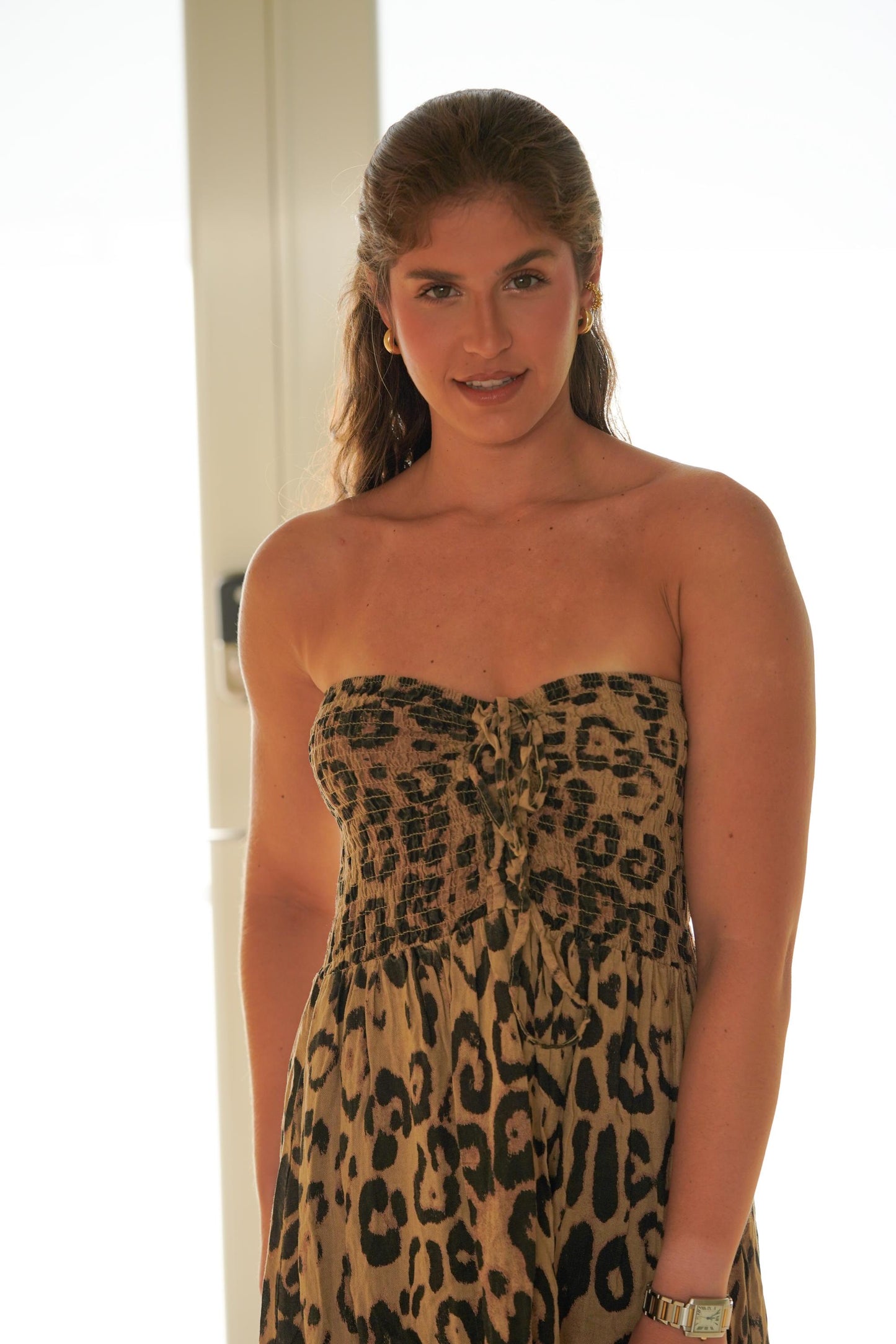 Dress Leopard Linen
