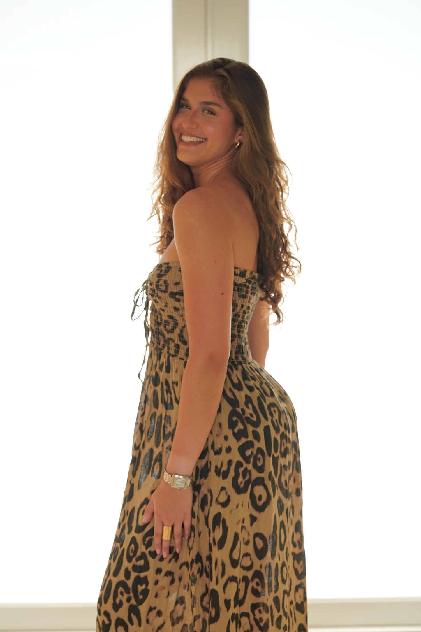Dress Leopard Linen
